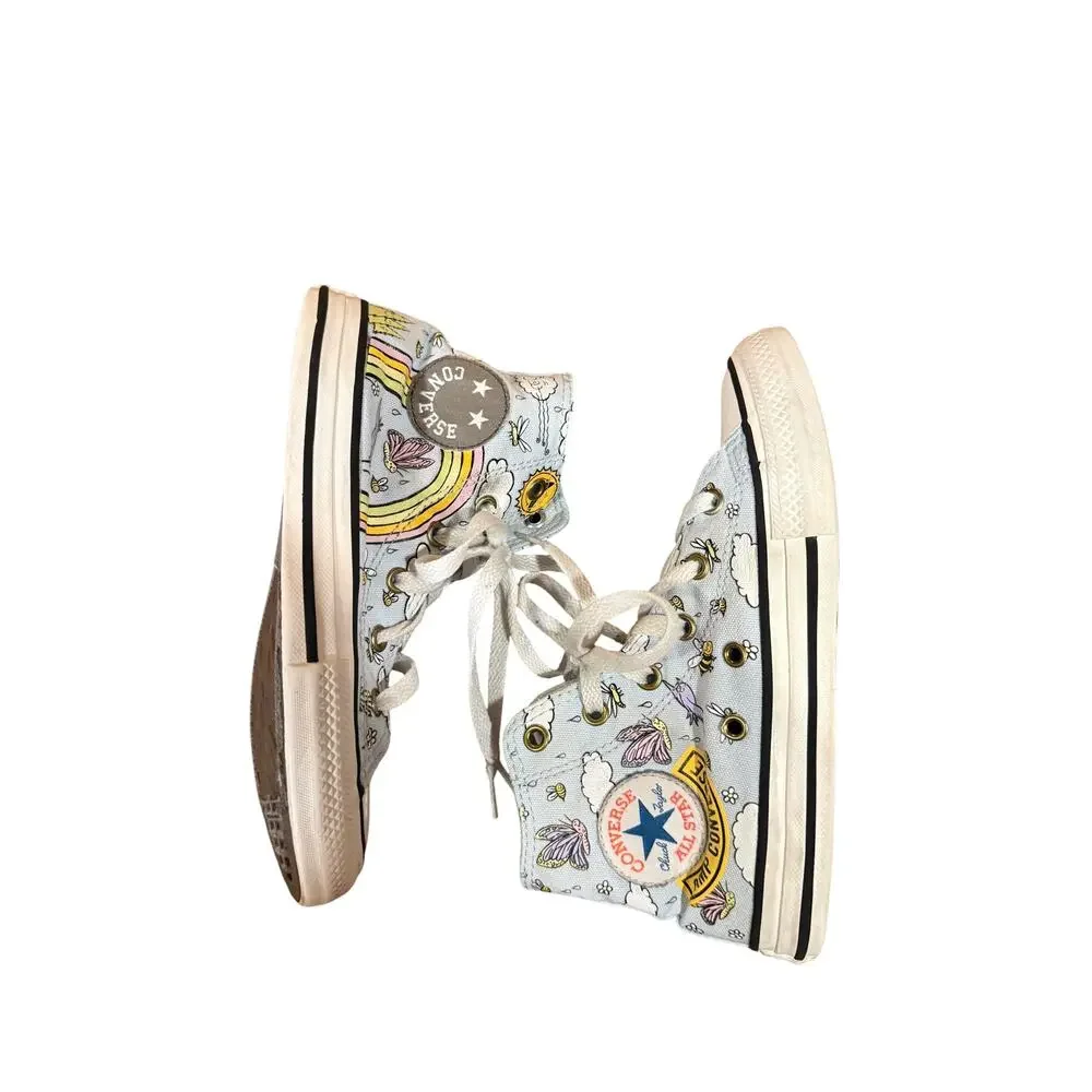Converse Chuck Taylor All Star Camp Converse Rainbow High Top Sneakers Size 1